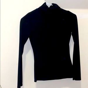 Rib long sleeve turtleneck